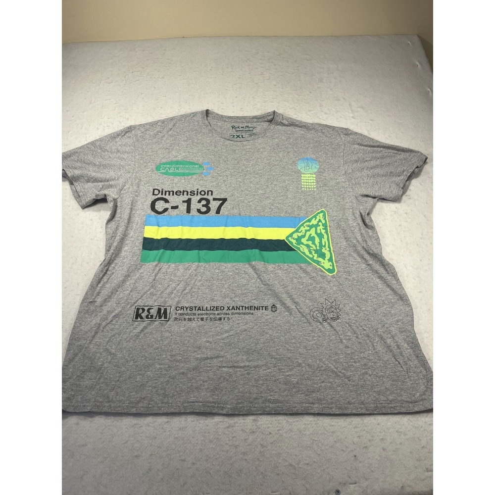 Lootcrate Tee Shirt Adult 2XL Heathered Gray Swim‎ Rick And Morty C137 Graphic